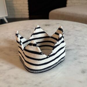 Oeuf Striped Black and White Baby Toddler Crown